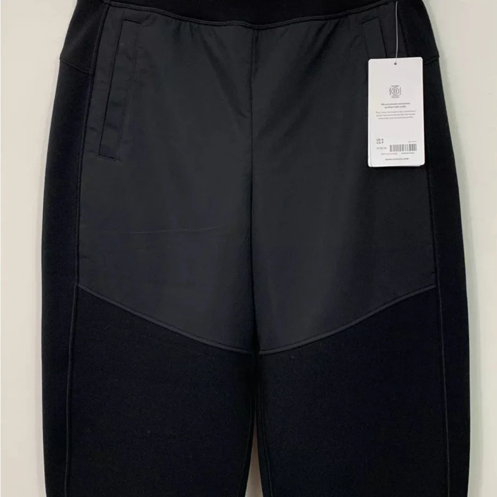 NWT Athleta Get Set Hybrid Barrel Leg Jogger Pants Size 8 High Waist Black - Picture 4 of 7